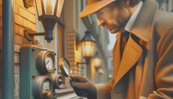 Sherleak Holmes detecting a gas leak