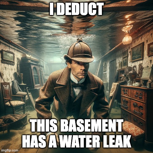 water leak detection meme
