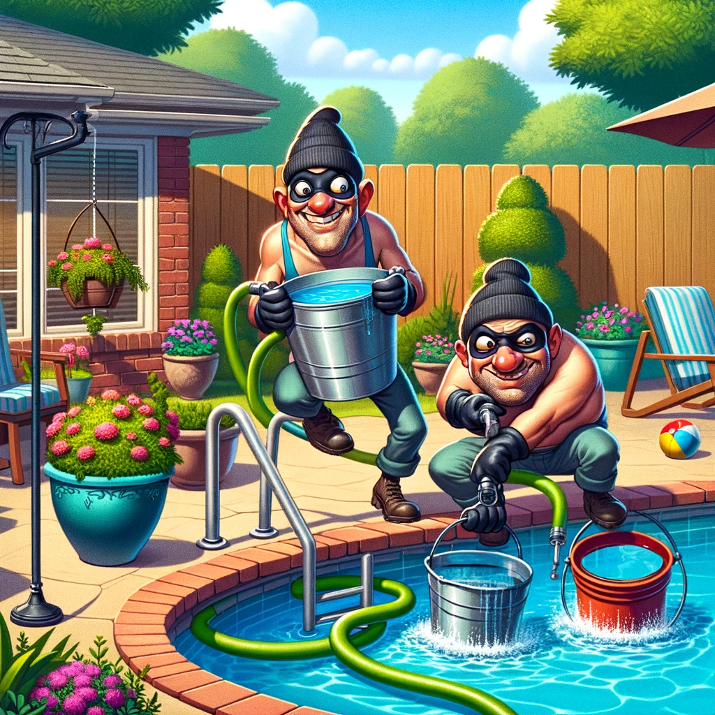 pool water leak meme