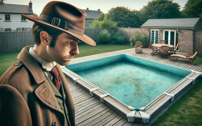 What are common signs of a swimming pool leak
