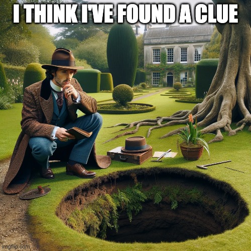 A sinkhole caused by a water leak meme