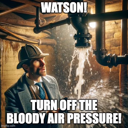 water leak air pressure meme